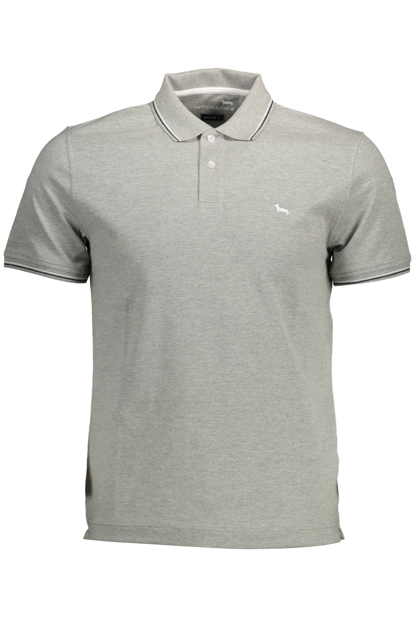 HARMONT & BLAINE POLO MANICHE CORTE UOMO GRIGIO