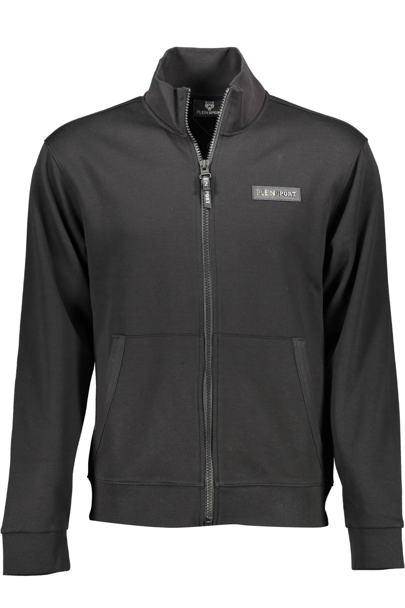PLEIN SPORT FELPA CON ZIP UOMO NERO