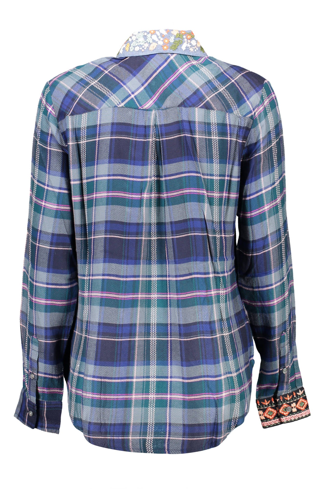 DESIGUAL CAMICIA MANICHE LUNGHE DONNA BLU