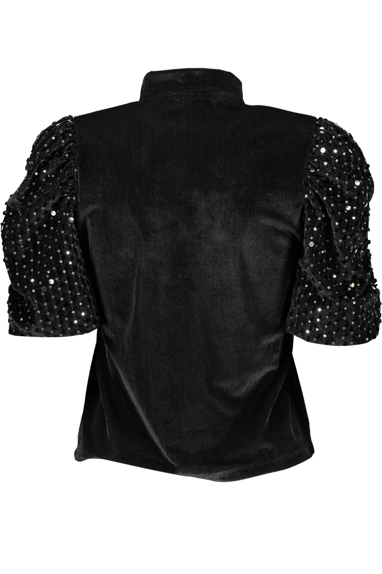 DESIGUAL T-SHIRT MANICHE CORTE DONNA NERO