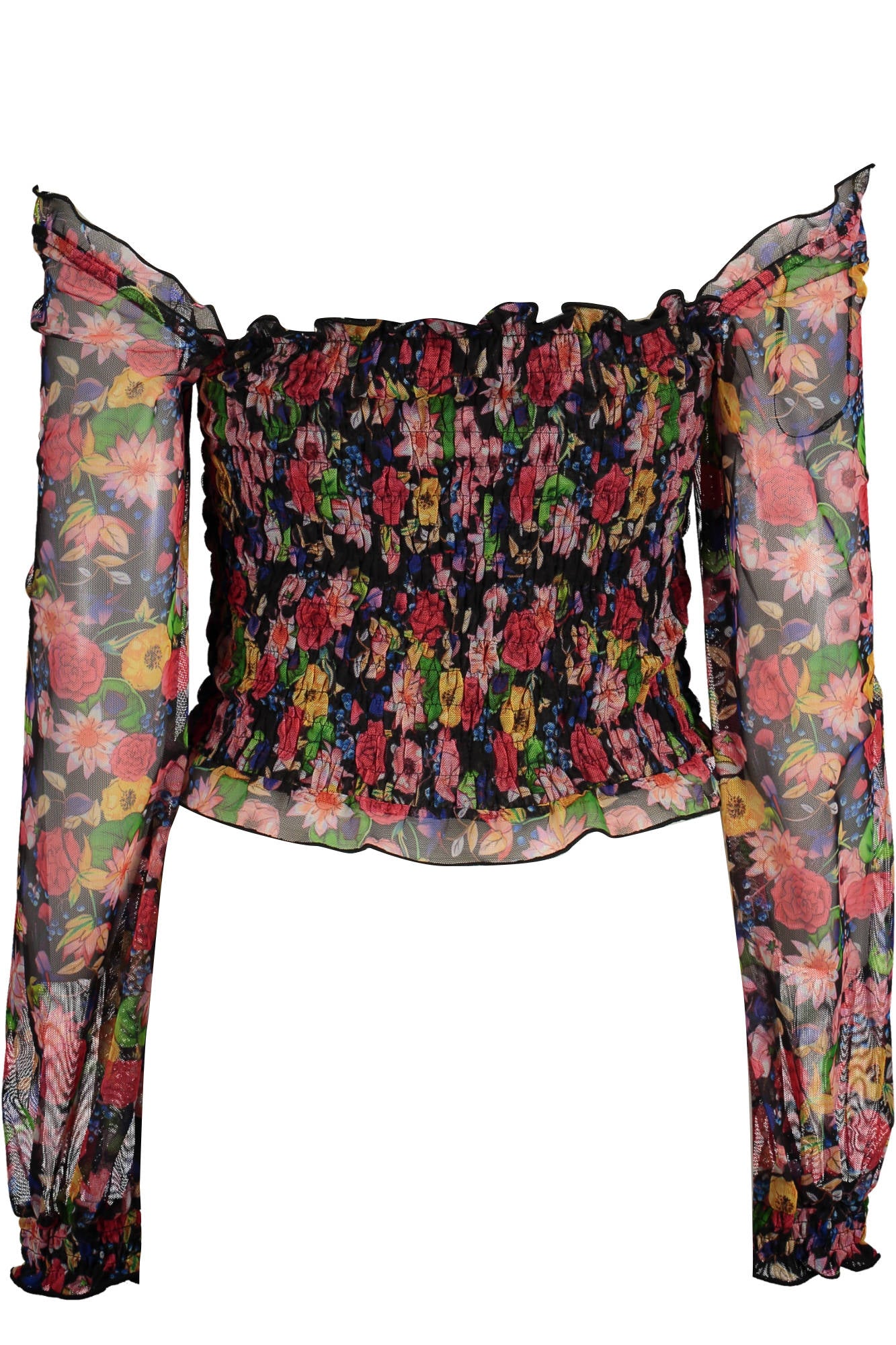 DESIGUAL T-SHIRT MANICHE LUNGHE DONNA NERO