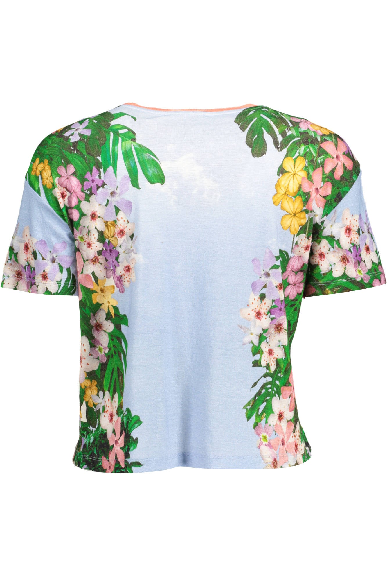 DESIGUAL T-SHIRT MANICHE CORTE DONNA AZZURRO
