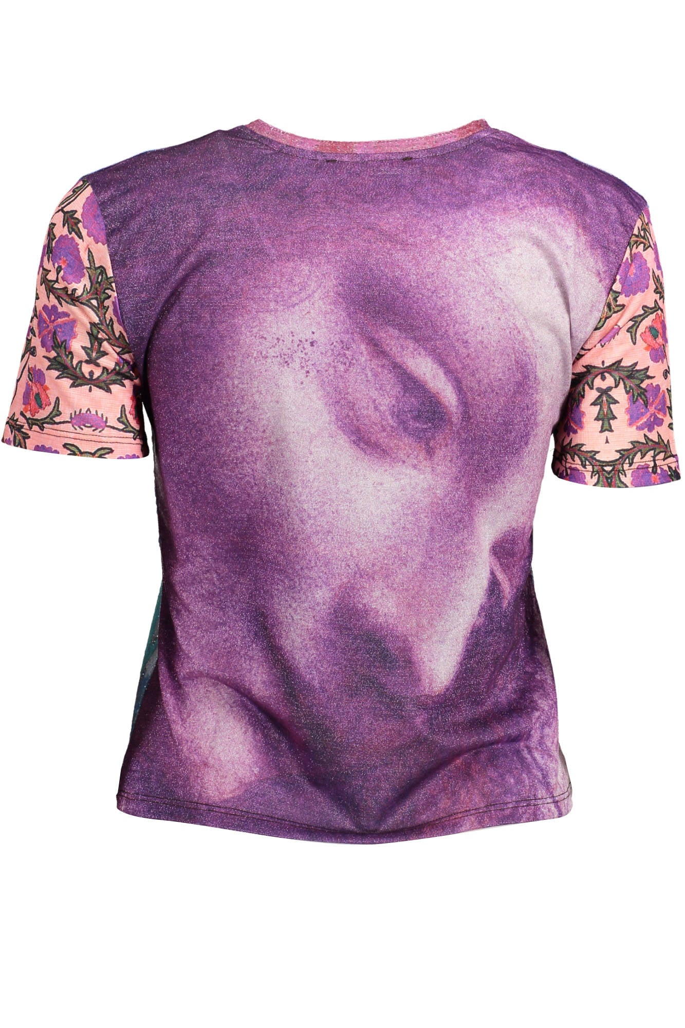 DESIGUAL T-SHIRT MANICHE CORTE DONNA AZZURRO