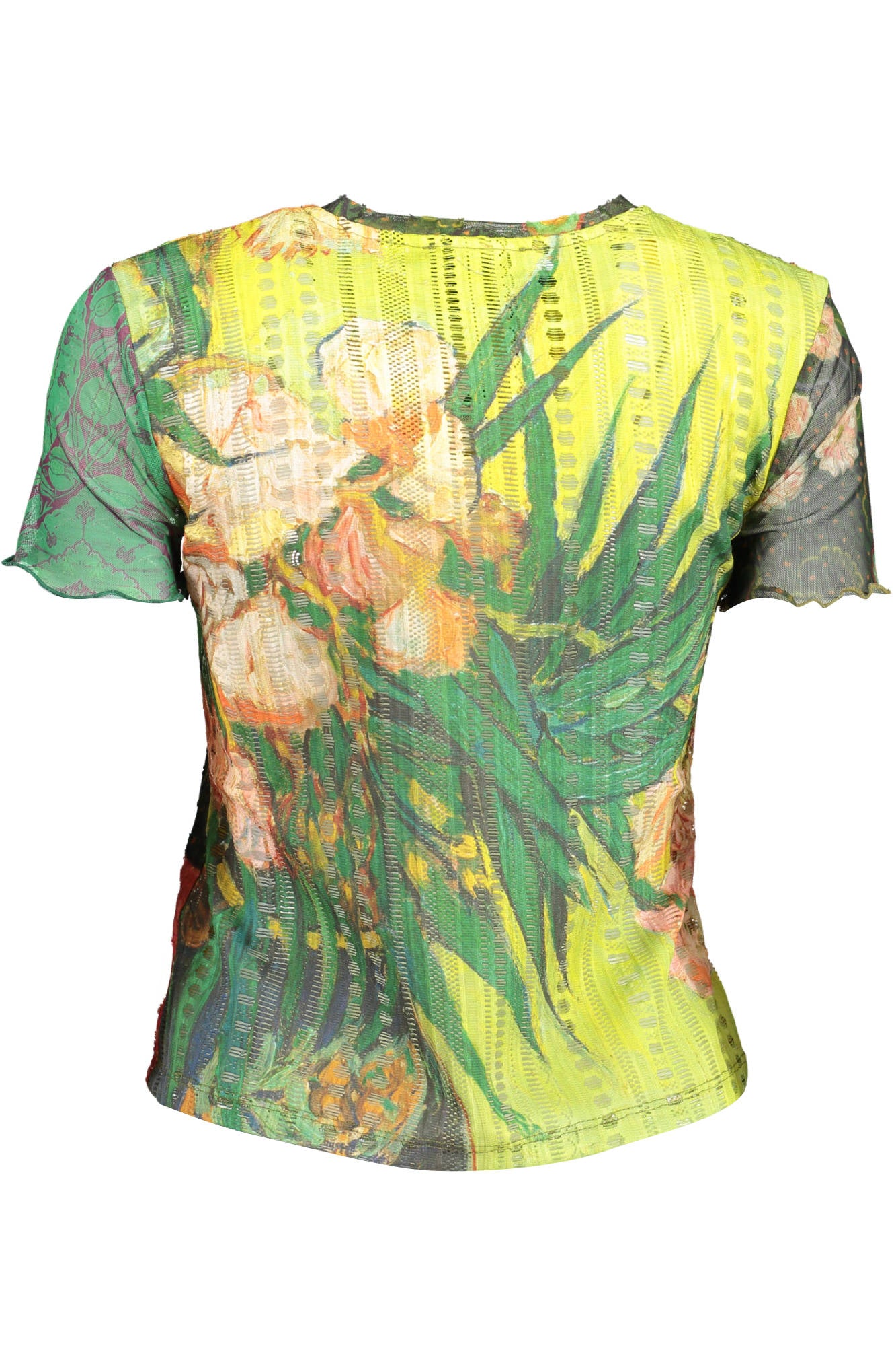 DESIGUAL T-SHIRT MANICHE CORTE DONNA VERDE