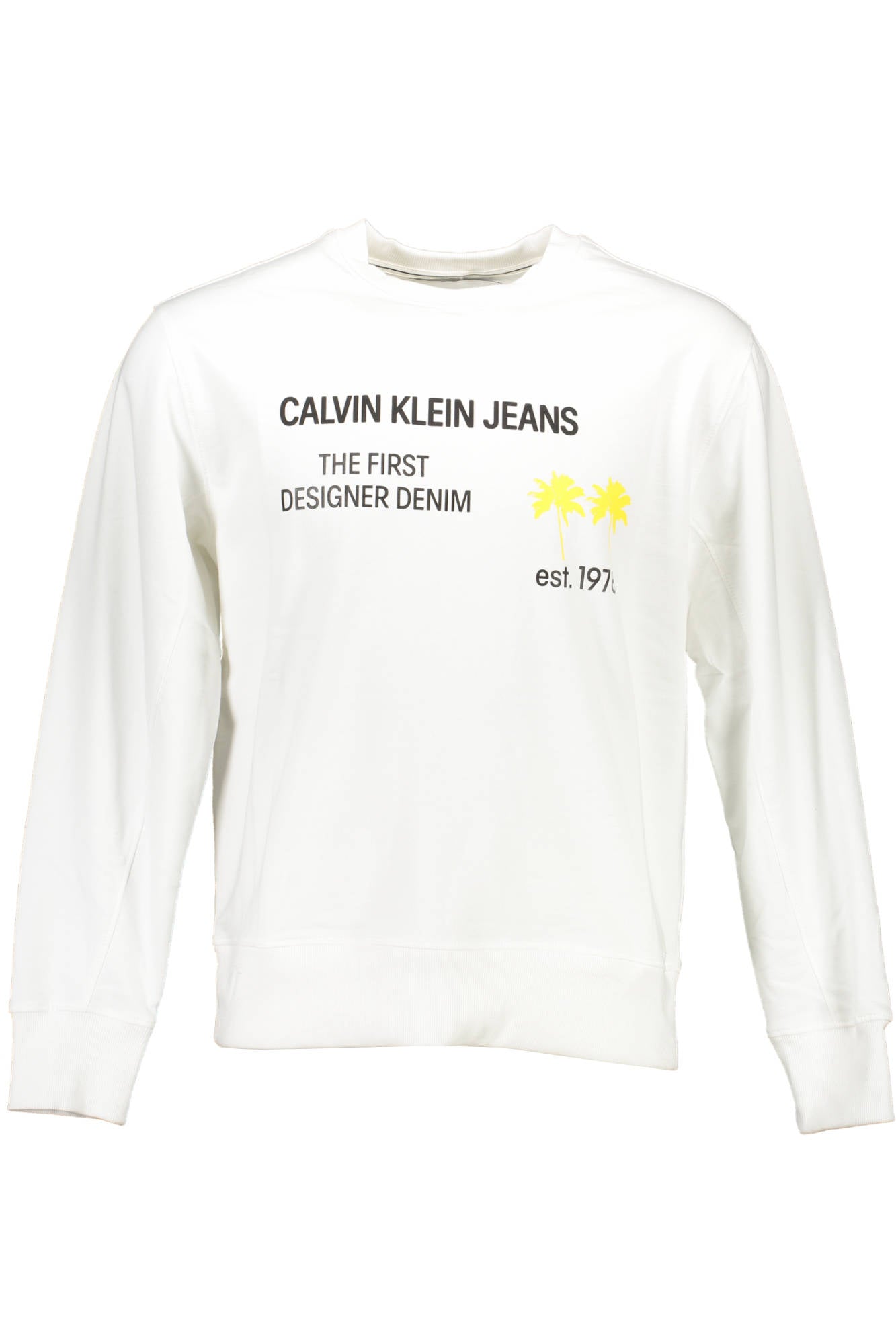 CALVIN KLEIN FELPA SENZA ZIP UOMO BIANCO